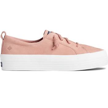 Sperry Crest Vibe Platform Kožené Ruzove - Damske Tenisky